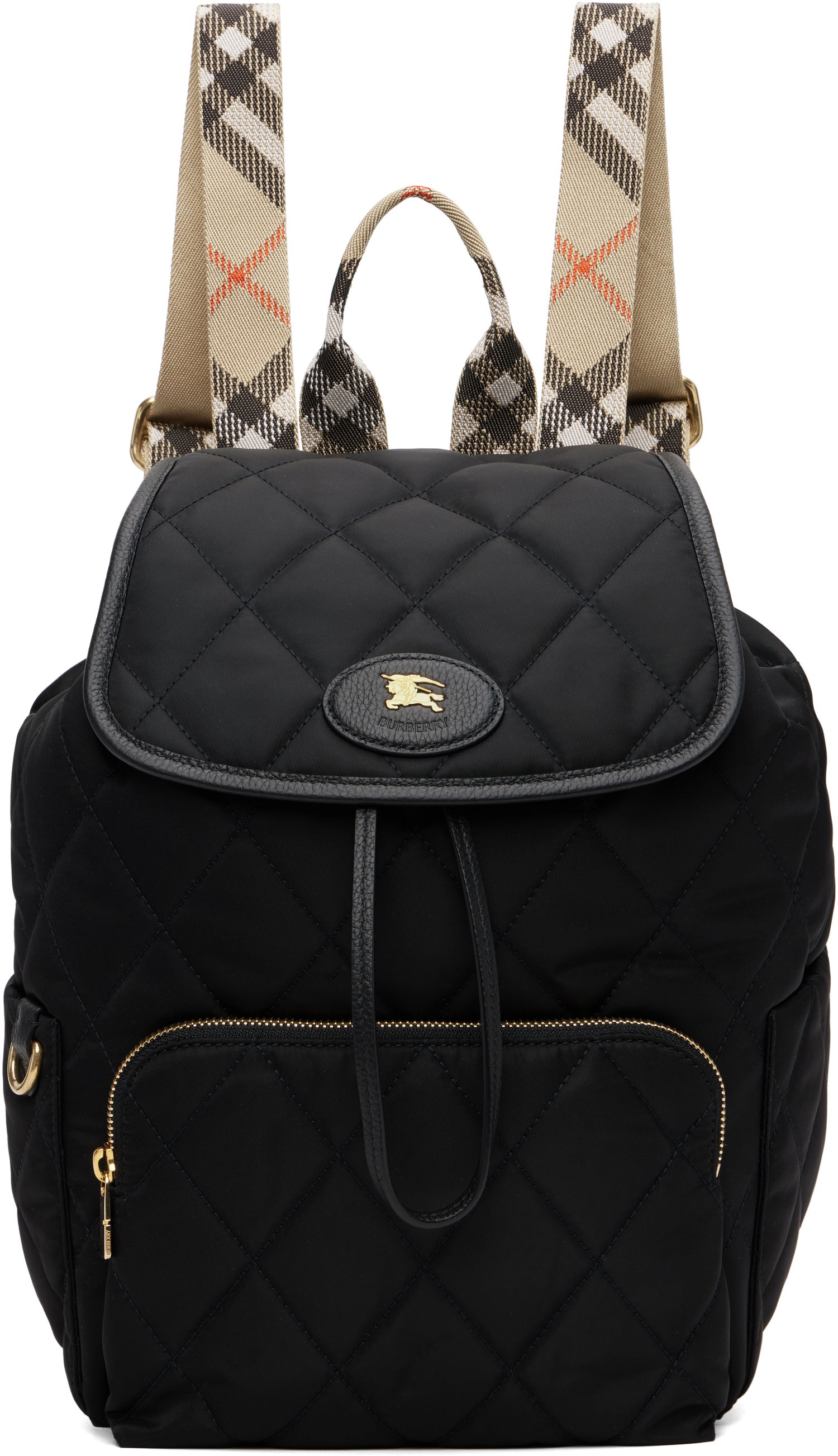 Batoh Burberry Burberry Horseshoe Quilted Backpack Čierna | 8114394, 0