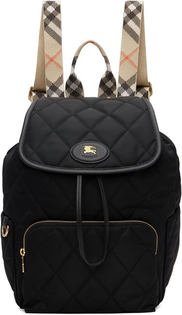 Batoh Burberry Burberry Horseshoe Quilted Backpack Čierna | 8114394, 0