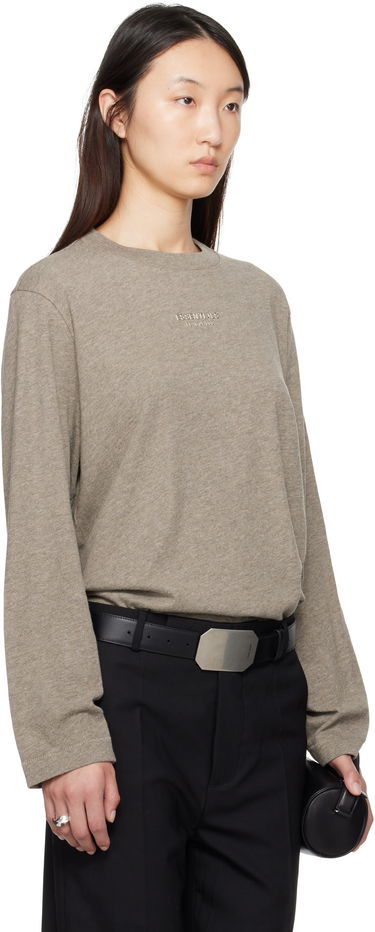 Tričko Fear of God Fear of God ESSENTIALS Classic Fit Long Sleeve T-Shirt Šedá | 125SP255883FW, 1