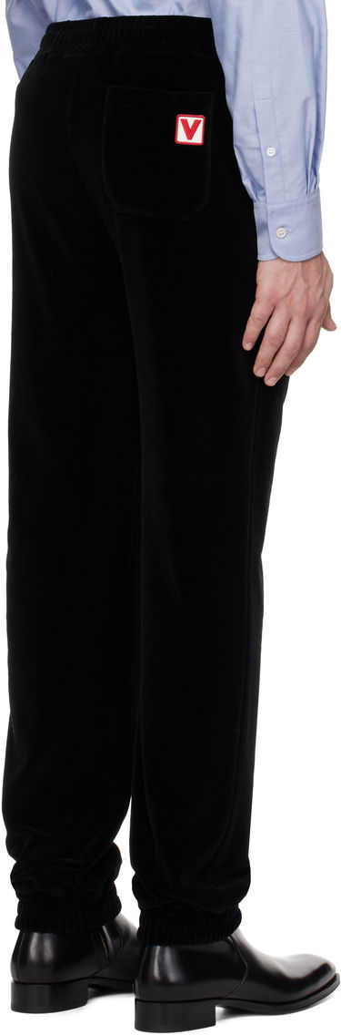 Nohavice Valentino 'Chez ' Patch Sweatpants Čierna | 6V3MD05AARD, 2