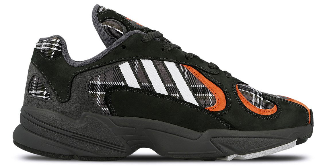 Tenisky a topánky adidas Originals Yung-1 Orange Plaid Čierna | EF3967, 0
