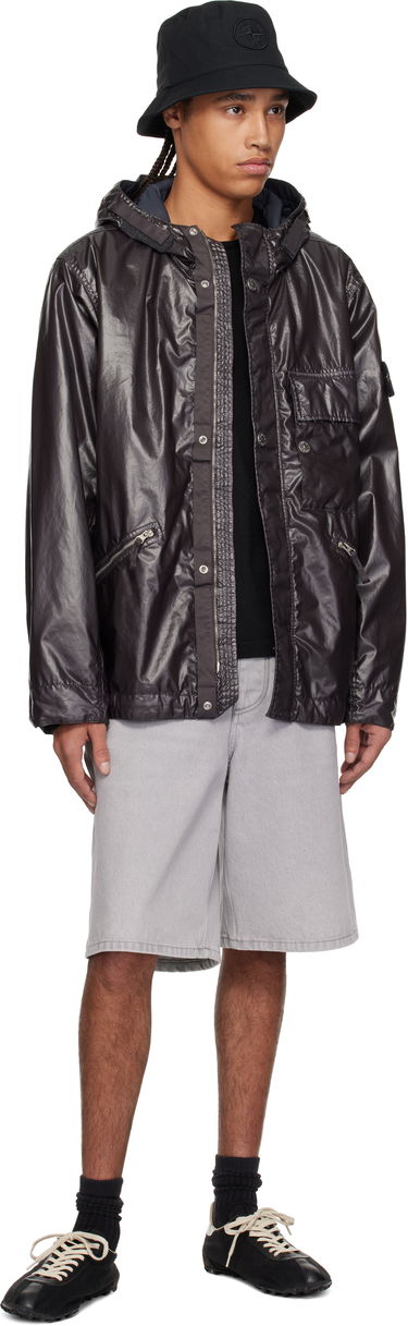 Vetrovka Stone Island Stone Island Mussola Gommata-TC Hooded Jacket Šedá | K1S15 4100062 S0022, 4