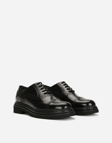 Tenisky a topánky Dolce & Gabbana Brushed Calfskin Lacing Flat Čierna | CN0101A120380999, 1