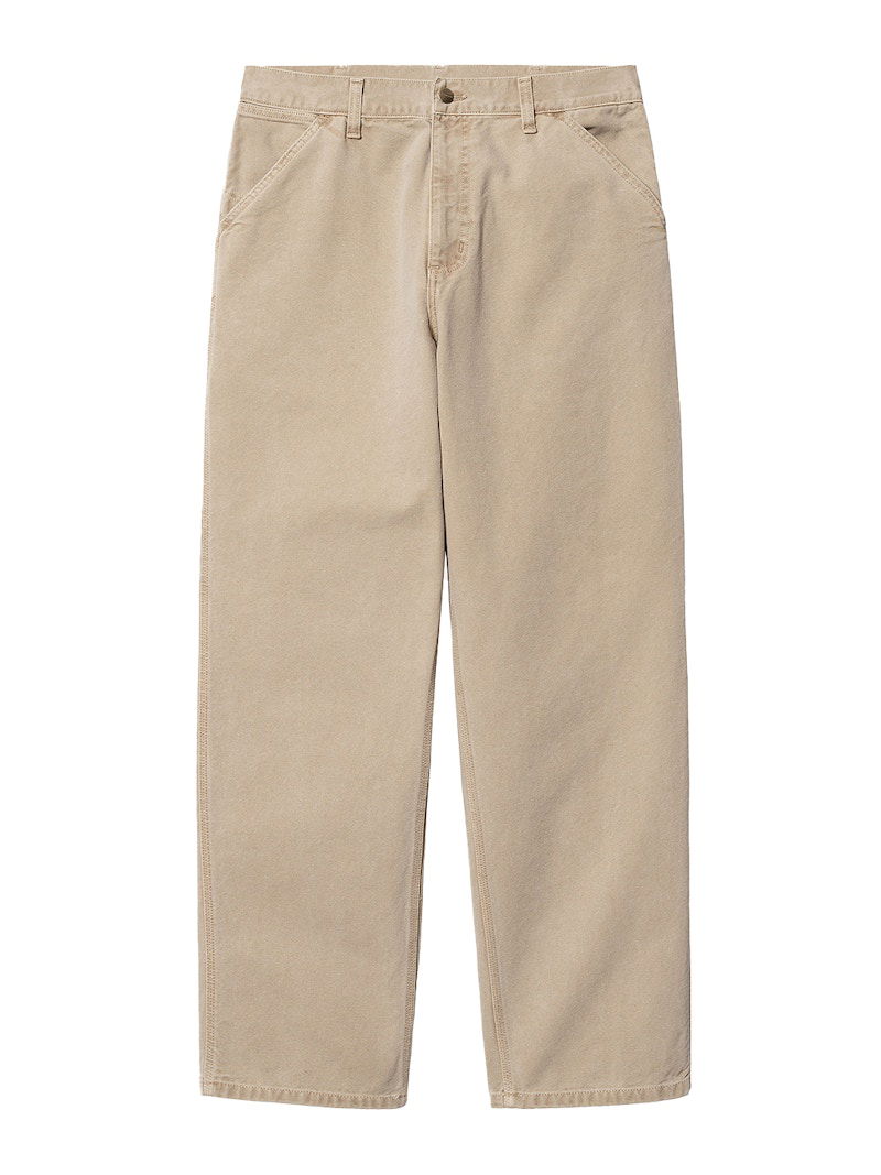 Nohavice Carhartt WIP Single Knee Dearborn Canvas 12oz Relaxed Straight Fit Pants Dusty Béžová | I026463_07E_FH