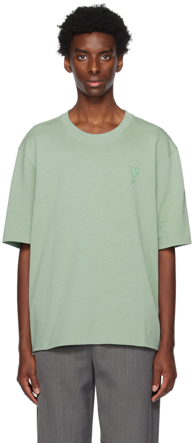 Tričko AMI SSENSE x T-Shirt Zelené | SPUTS004.726.327, 0