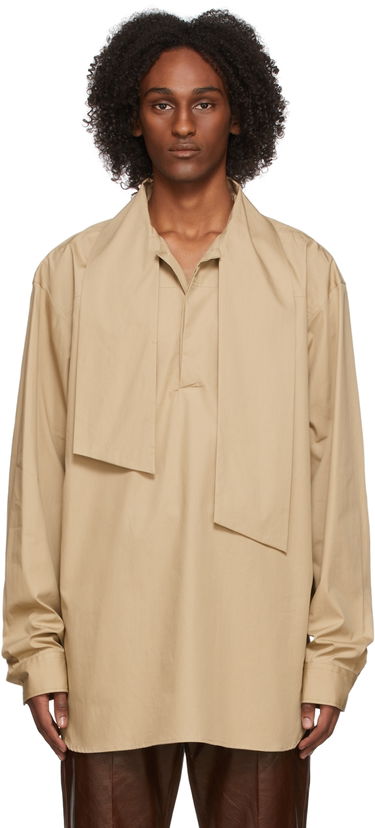 Košeľa Dries Van Noten Dries Van Noten Bow Collar Shirt Béžová | 212-020750-3013, 0