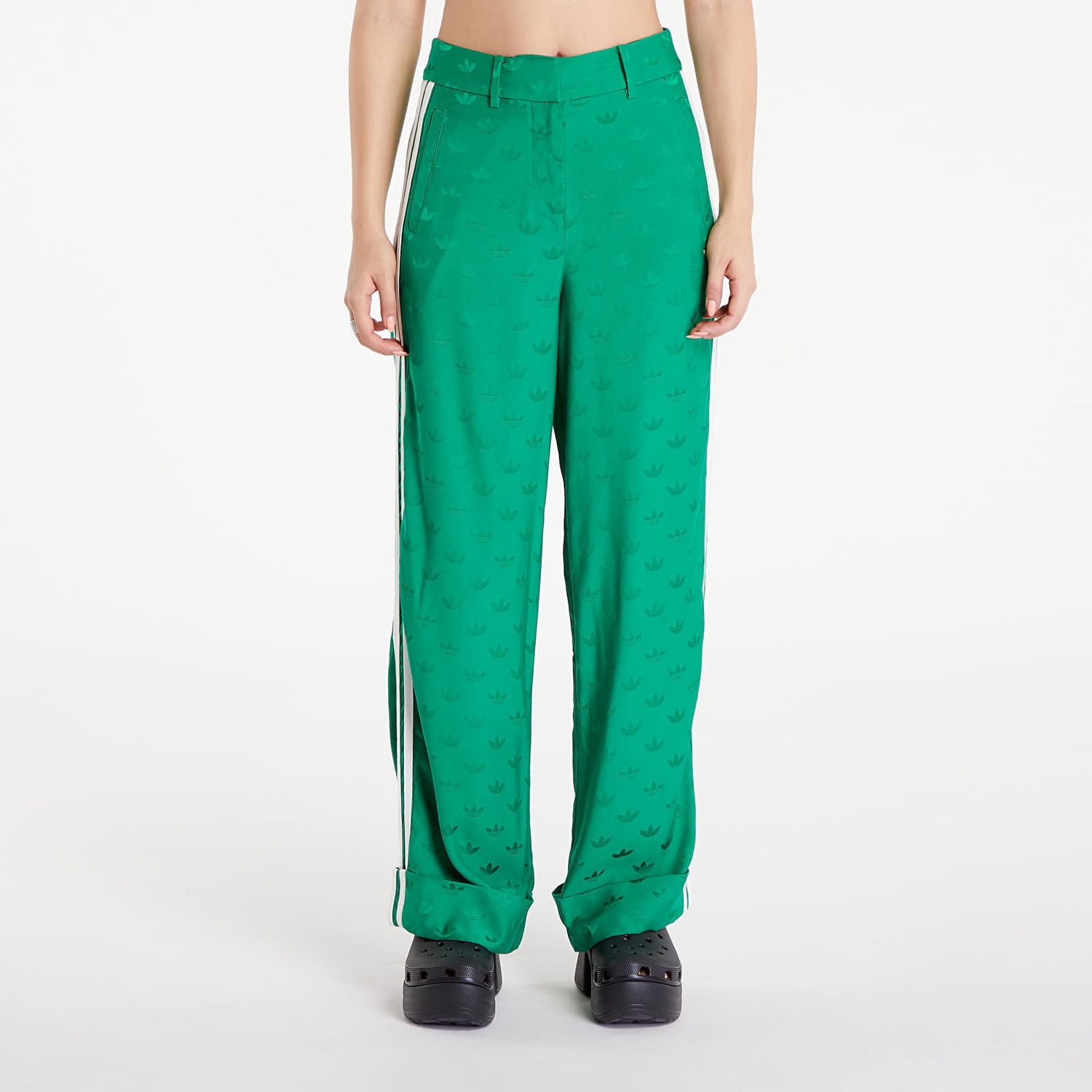 Nohavice adidas Originals Premium Woven Jaquard Pants Green Zelené | IX0943, 0