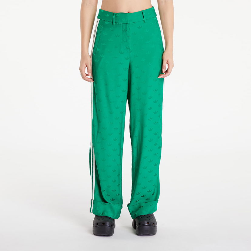 Nohavice adidas Originals Premium Woven Jaquard Pants Green Zelené | IX0943