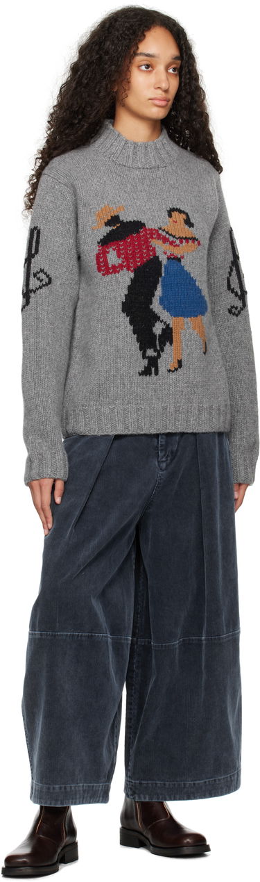 Sveter YMC YMC Bluto Knit Sweater Šedá | Q8XAW, 3