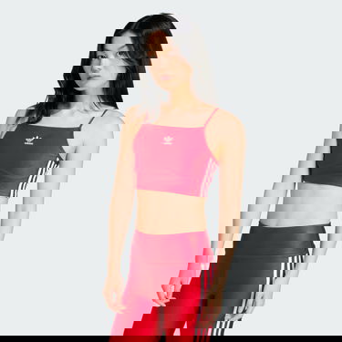 Podprsenka adidas Originals Top 3-Stripes Bra Červená | IN8359, 1