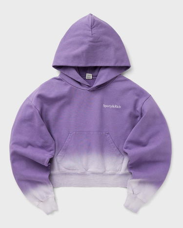 Mikina Sporty & Rich Dip Dye Cropped Hoodie With Logo Embroidery Fialová | WS070S413SD, 0