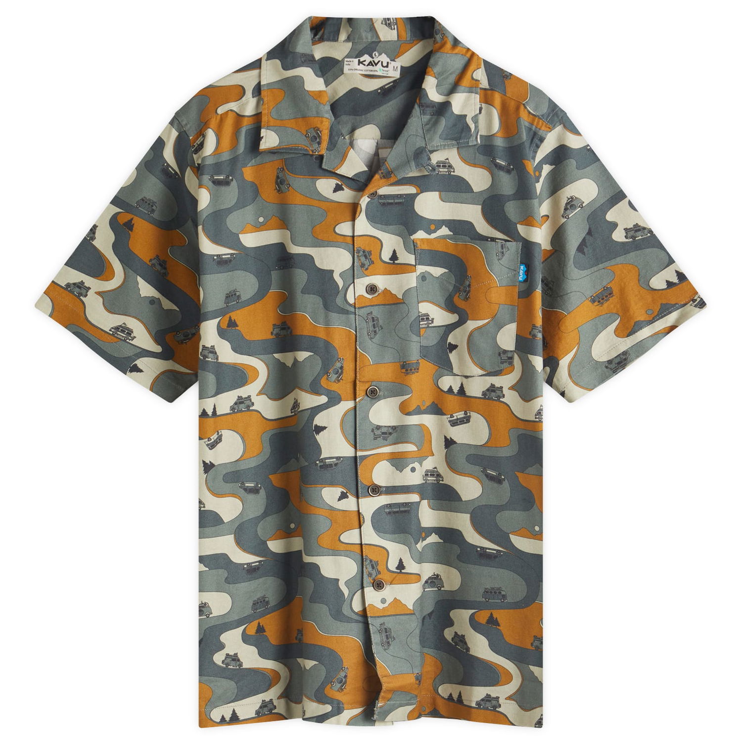 Košeľa KAVU Bainbridge Camp Collar Vacation Shirt Dream Van Glen Šedá | 5247-2578, 0