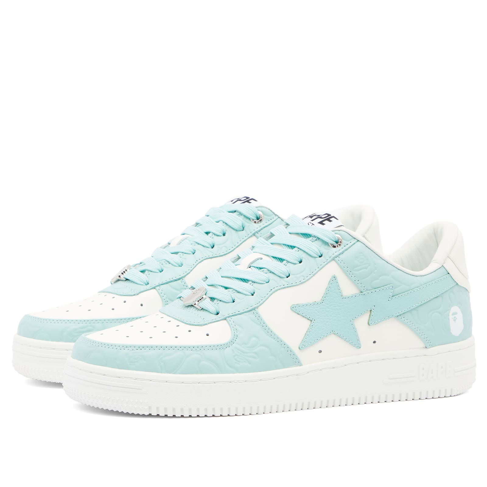 BAPE A Bathing Ape Men's BAPE Sta Nubuck Camo Sneakers in Blue, Size UK 10 | END. Clothing