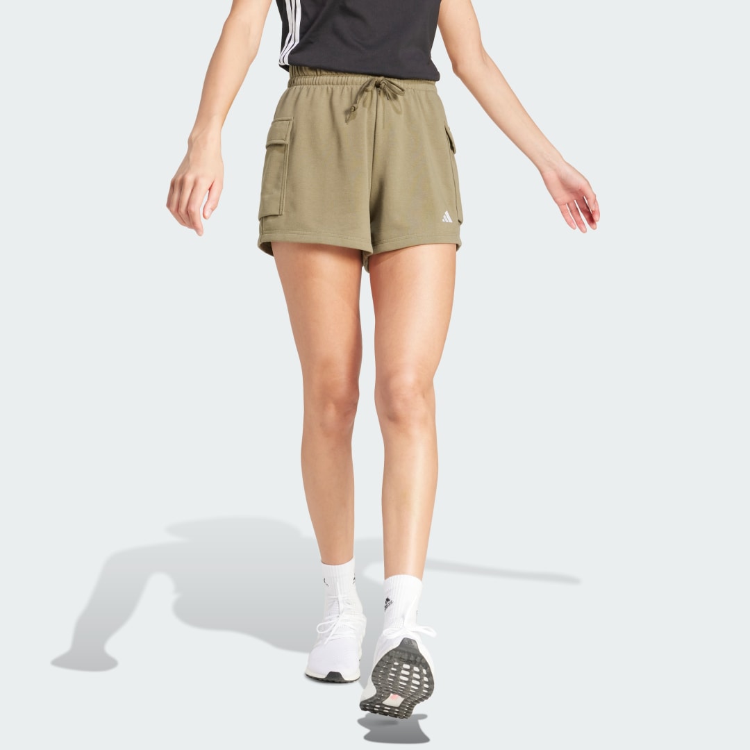 Šortky adidas Performance Essentials Small Logo French Terry Cargo Shorts Zelené | JC5937, 0