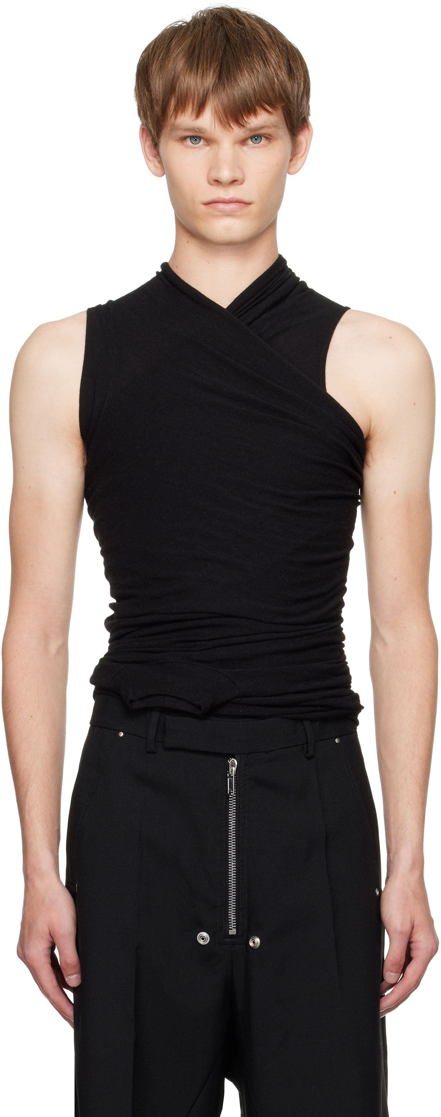 Tielko Rick Owens Rick Owens Concordians Hollywood Banana Tank Top Čierna | RU02E1159 JR, 0