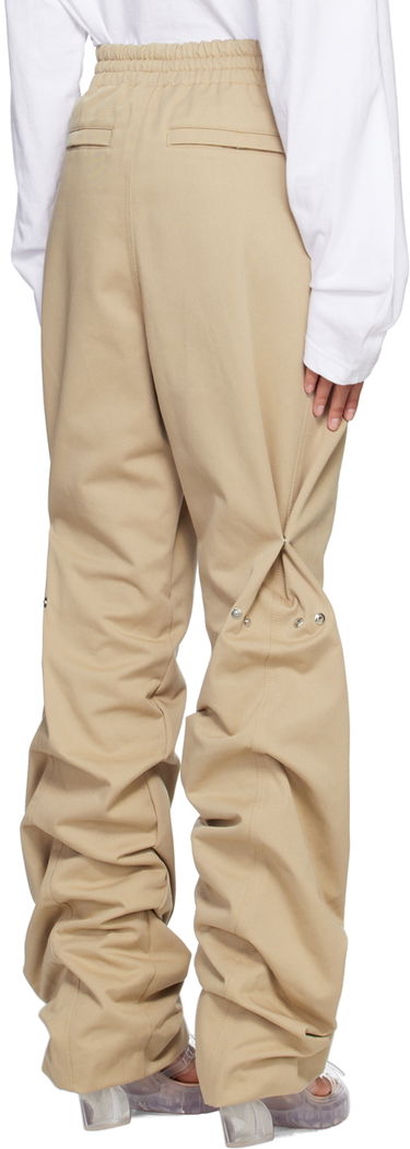 Nohavice We11done We11done Banded Shirring Trousers Béžová | WD-PT1-23-296-U-BG, 2