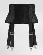 Dolce & Gabbana Stretch Marquisette Corset Belt with Garters