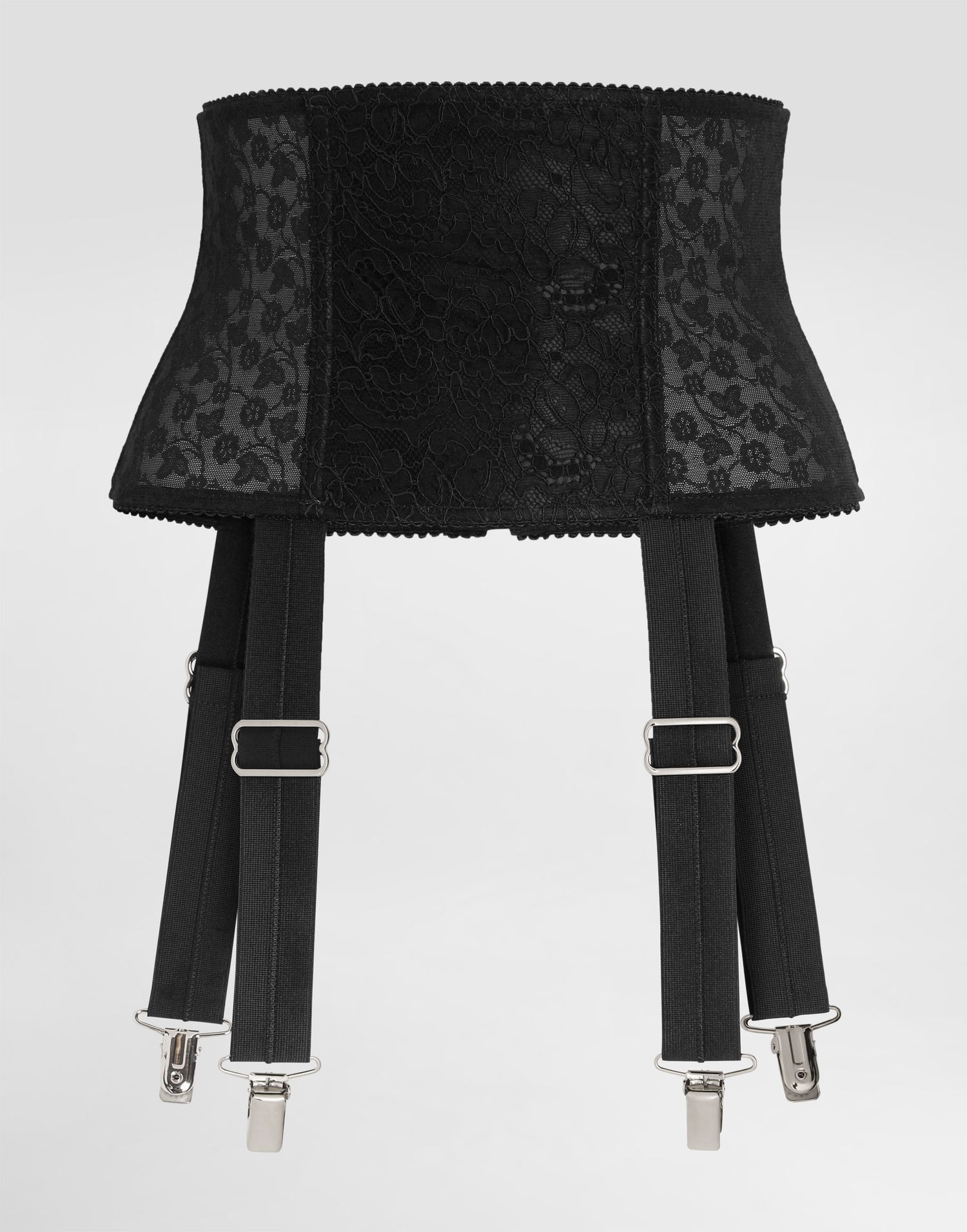 Body Dolce & Gabbana Dolce & Gabbana Stretch Marquisette Corset Belt with Garters Čierna | FB404AGDC2PN0000, 0