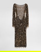 Dolce & Gabbana Long Fringe Sequin Dress