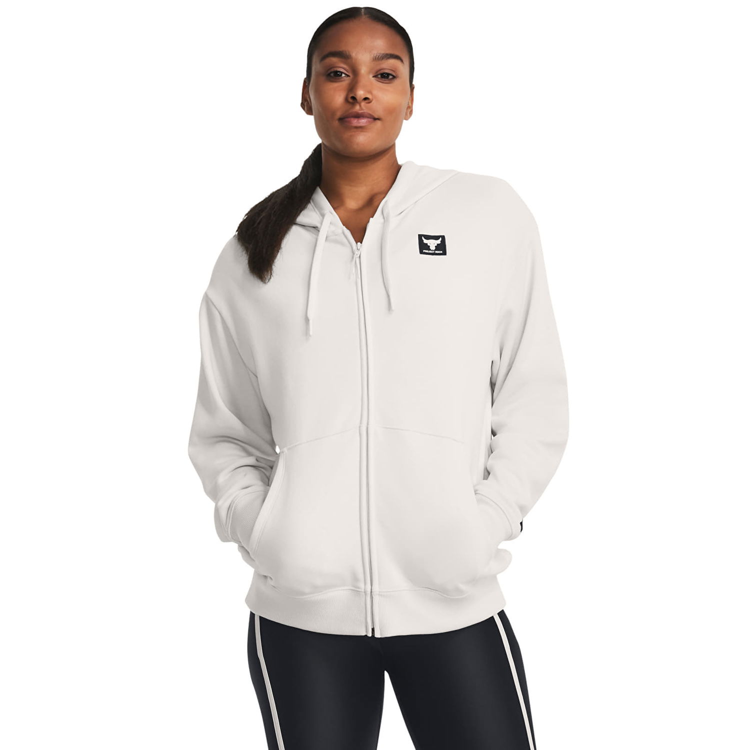 Mikina Under Armour Pjt Rck Hw Terry Fz Os White Clay Biela | 1382176-114, 0