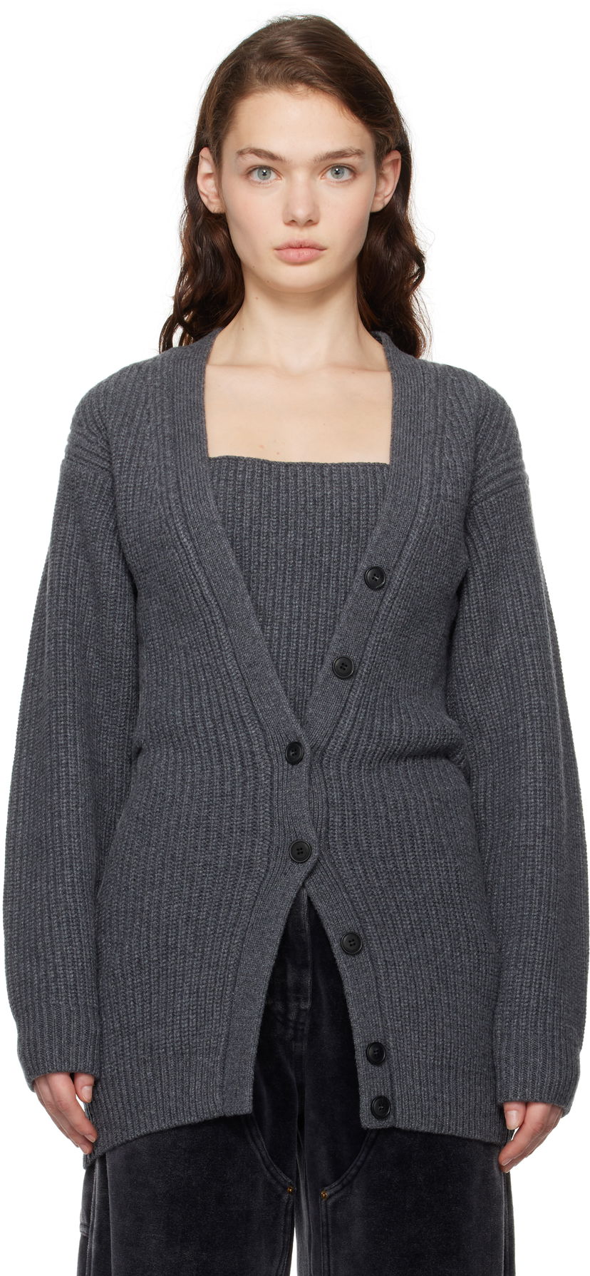 Sveter Alexander Wang Cardigan Šedá | 1KC4241004