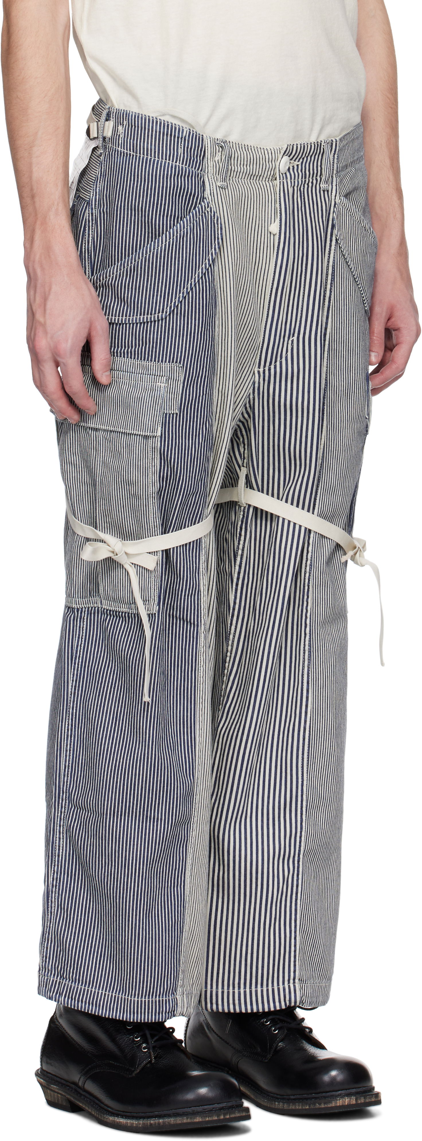 Cargo nohavice R13 R13 Cropped Cargo Pants Modrá | R13MD320-D212A, 1