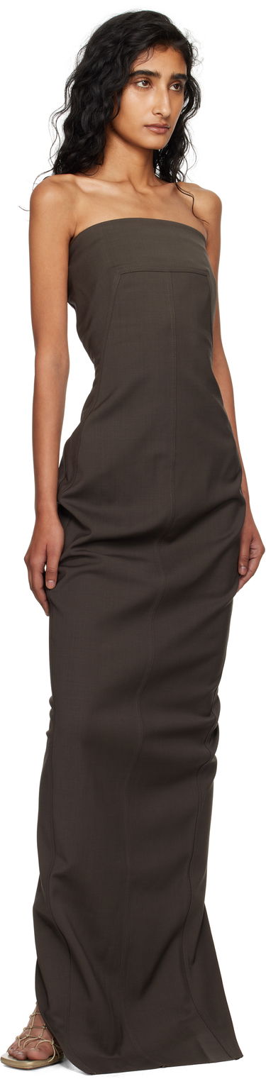 Šaty Rick Owens Rick Owens Concordians Bustier Maxi Dress Hnedá | RP02E4524 WST, 3