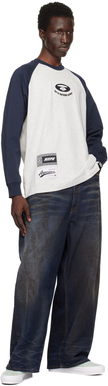 Mikina AAPE by A Bathing Ape AAPE by A Bathing Ape Main Raglan T-Shirt Šedá | AAPLTM1571XXNWH2, 3