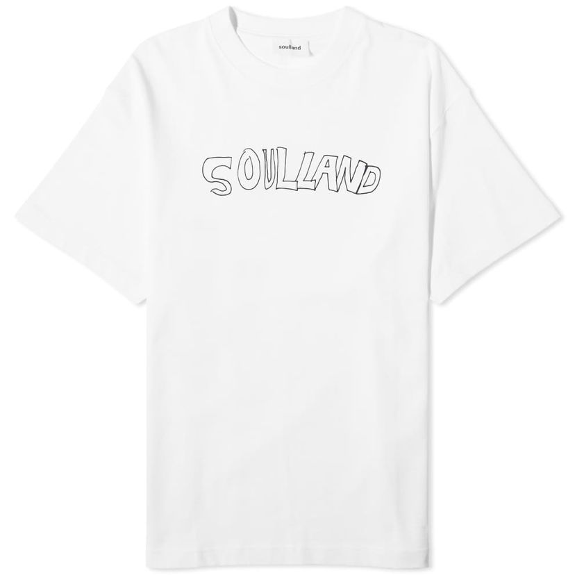 Tričko Soulland Kai Roberta Logo T-Shirt Biela | 41080-1063-WHT