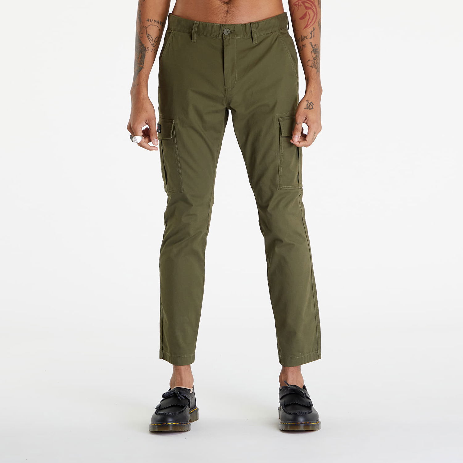 Cargo nohavice Tommy Hilfiger Drab Olive Green Zelené | DM0DM18940 MR1, 0