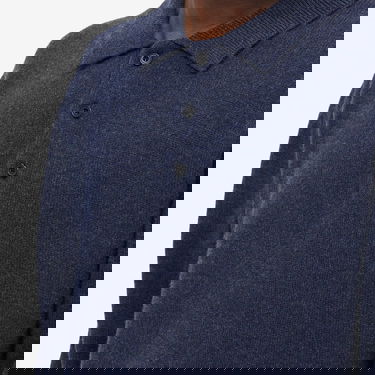 Sveter BEAMS Plus Knit Polo Shirt, Size Large Navy | 3812-0004-103-79, 5
