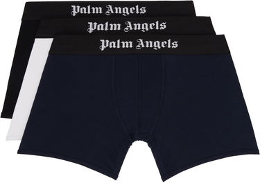Boxerky Palm Angels Palm Angels Three-Pack Jacquard Logo Boxer Briefs Navy | PMUH004S25FAB0018410, 0