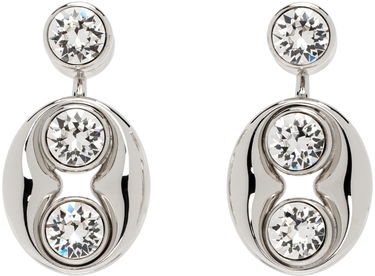 Náušnice Amina Muaddi Crystal Drop Earrings Metalická | IRIS EARRING, 0