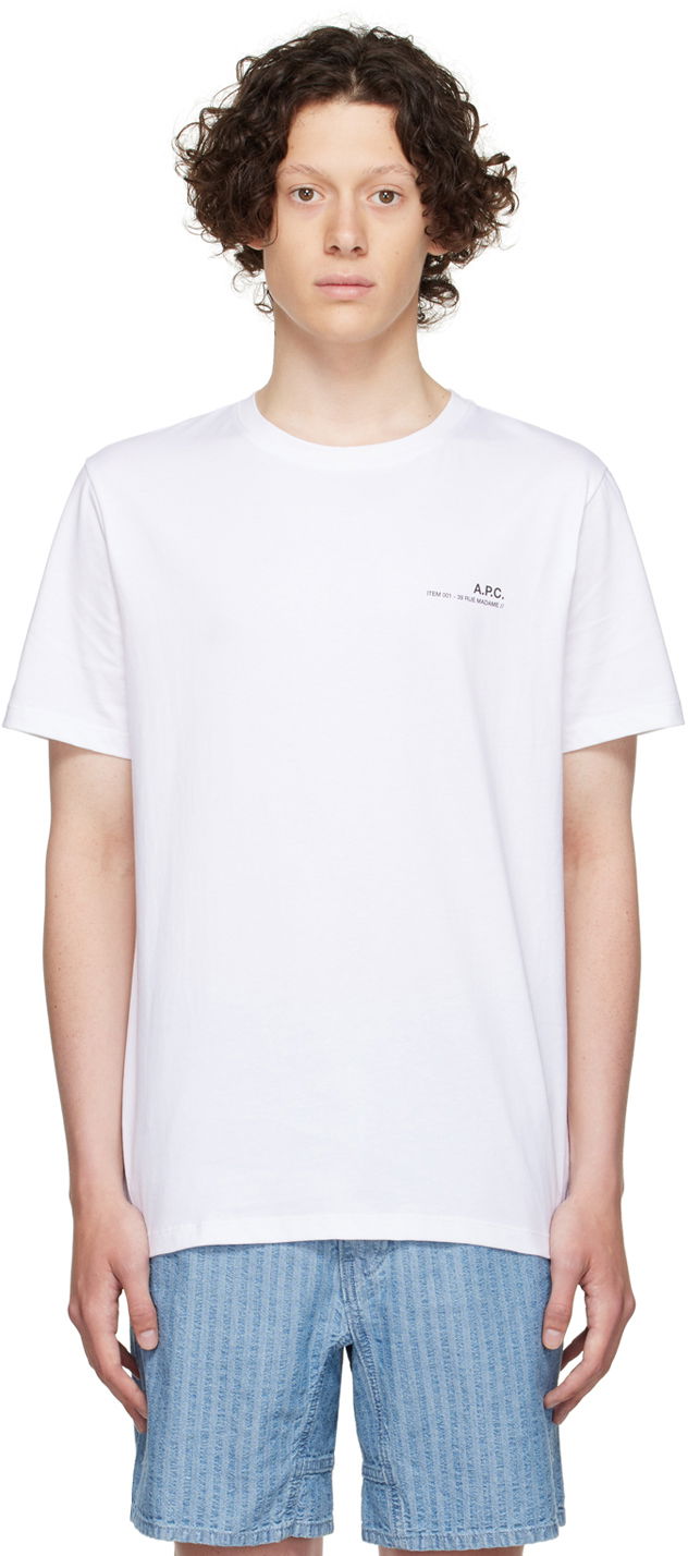 Tričko A.P.C. White Cotton Biela | COEOP-H26904, 0