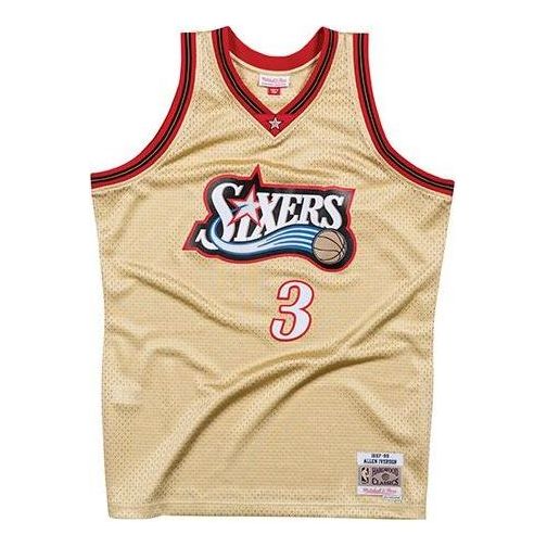 Dres Mitchell & Ness Mitchell & Ness NBA Philadelphia 76ers 'Allen Iverson' Jersey Žltá | BA895L-P76-D-L3V