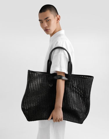 Tote bag Dolce & Gabbana Dolce & Gabbana Woven Mesh and Calfskin Shopper Čierna | BM2453A9O948B956, 1