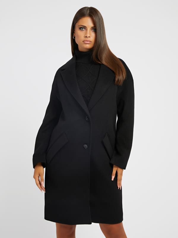 Kabáty GUESS Wool Blend Coat Čierna | W2BL0HWEWU0, 0