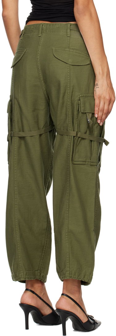 Cargo nohavice R13 R13 Cropped Cargo Trousers Zelené | R13WR320-D091A, 2