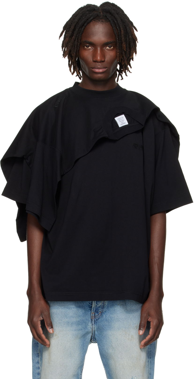 Tričko VETEMENTS VETEMENTS Double Layered T-Shirt Čierna | UH76TR400B