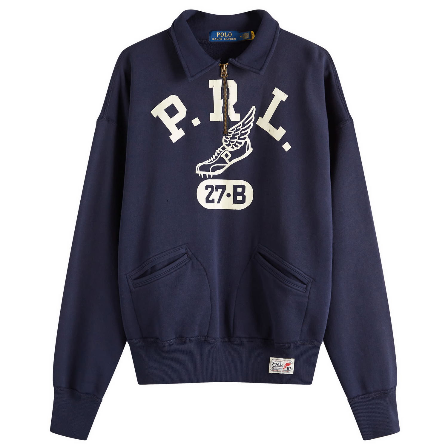 Mikina Polo by Ralph Lauren Ralph Lauren PRL Run Club Half Zip Sweatshirt, Size Large Navy | 710964985001, 0
