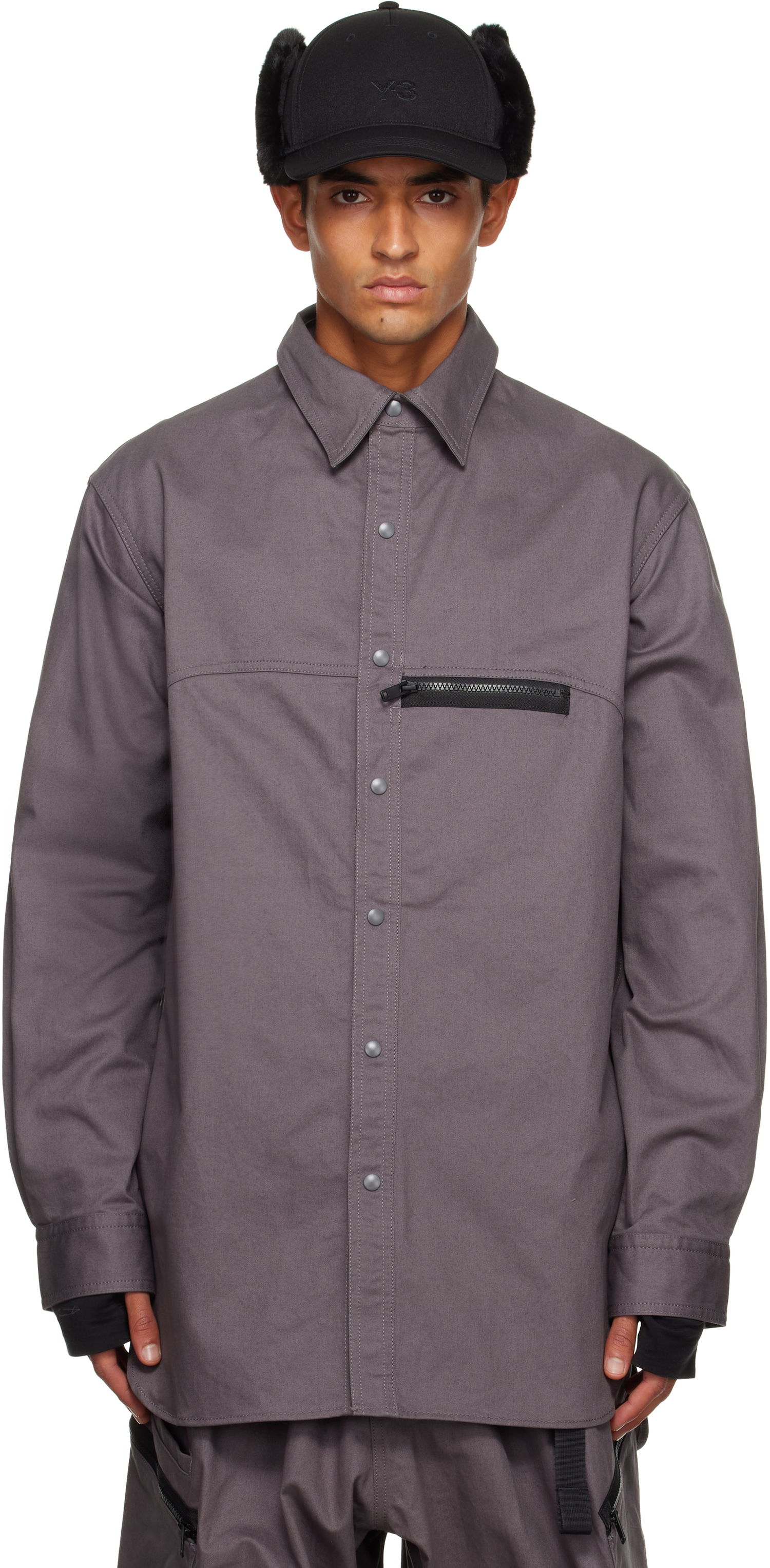 Košeľa Y-3 Y-3 Twill Shirt Šedá | KB2079, 0