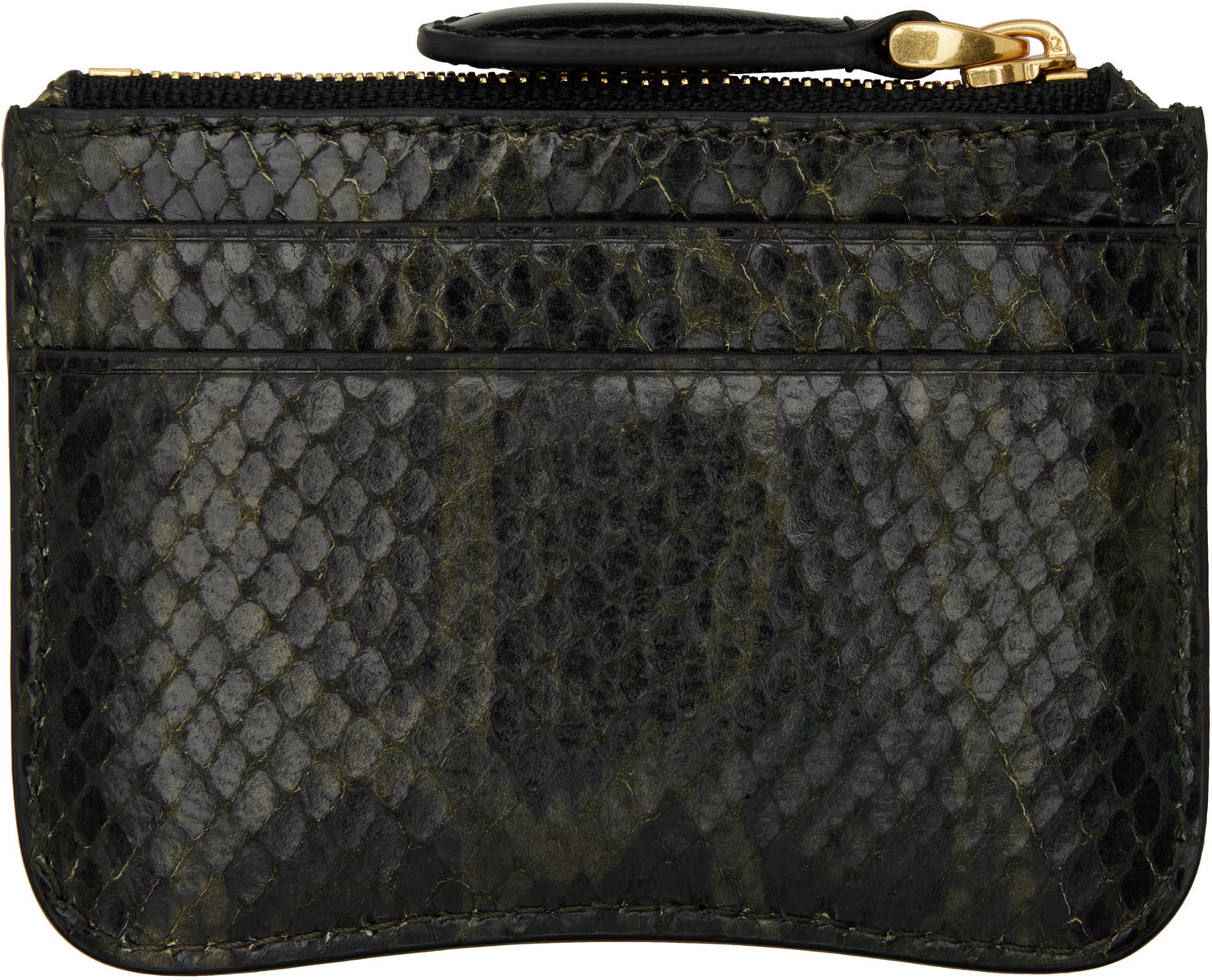 Peňaženka AMI AMI Paris Leather Zipped Card Holder Čierna | USL105.AL0106, 1