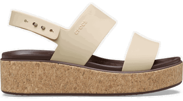 Tenisky a topánky Crocs Brooklyn Cork Low Wedge Sandals Béžová | 211144-212, 0