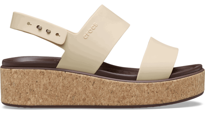 Tenisky a topánky Crocs Brooklyn Cork Low Wedge Sandals Béžová | 211144-212