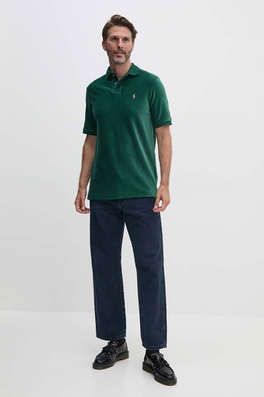Polo tričko Polo by Ralph Lauren Corduroy Polo Shirt Zelené | 710909633005, 1