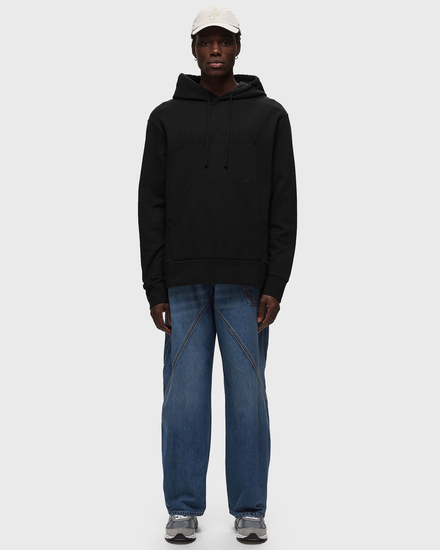 Mikina JW Anderson LOGO EMBROIDERY HOODIE Čierna | JW0163-PG0861-999, 1