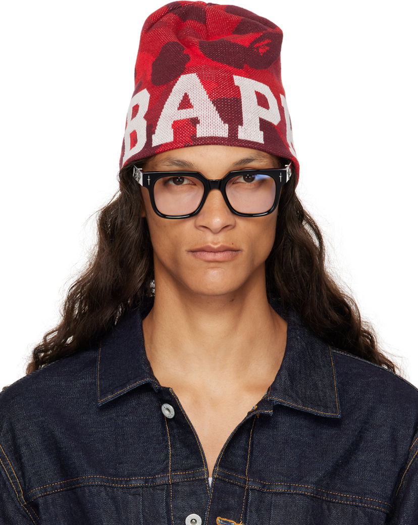 Kulicha BAPE BAPE Red Color Camo Knit Beanie Červená | 001HTK301001M