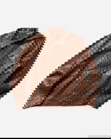 Bunda Levi's Menlo Cossak Leather Jacket Hnedá | 39204 0000, 1