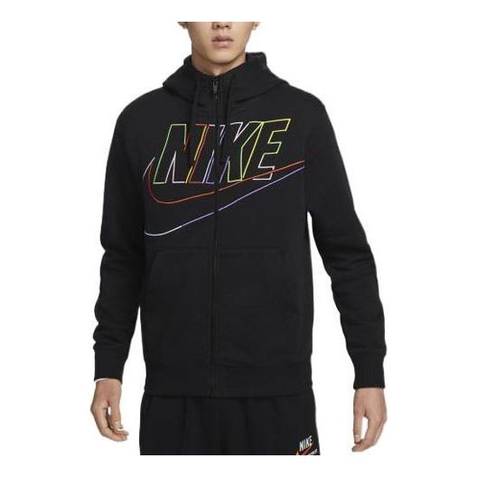 Mikina Nike Club Brushed Zip-Up Hoodie Čierna | DX0536-010