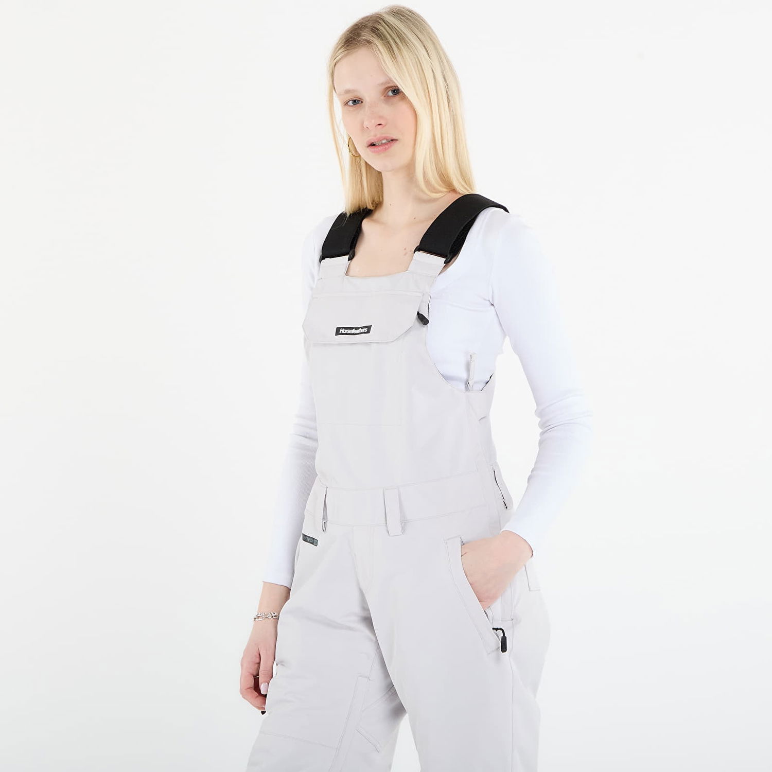 Nohavice Horsefeathers Tilda Ski Bib Pants Šedá | OW234D, 1